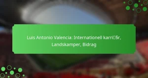 Luis Antonio Valencia: Internationell karriär, Landskamper, Bidrag