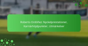 Roberto Ordóñez: Nyckelprestationer, Karriärhöjdpunkter, Utmärkelser