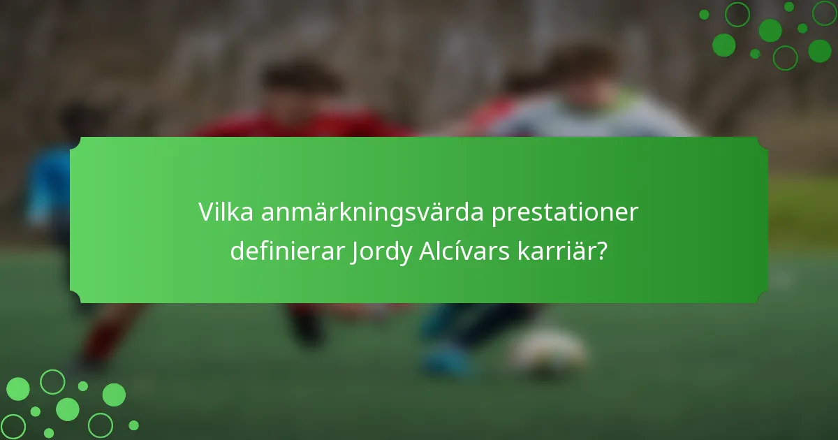 Vilka anmärkningsvärda prestationer definierar Jordy Alcívars karriär?